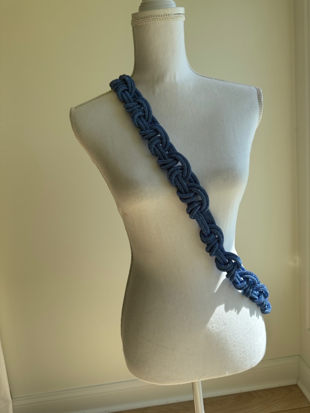NEW Blue Knotted Rope Chain Strap for Bags - ROCKNOT - Picture 6 of 7